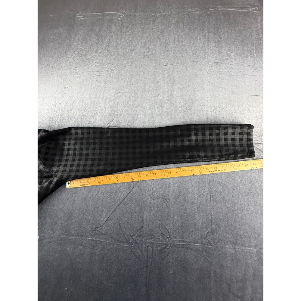 Sanctuary Womens XL Black Plaid Coated Pull On Leggings CP0720K7A Buffalo Check - Picture 9 of 11